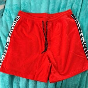 NWOT Zumba Wear Fitness Drawstring Shorts Red  Unisex Size Medium